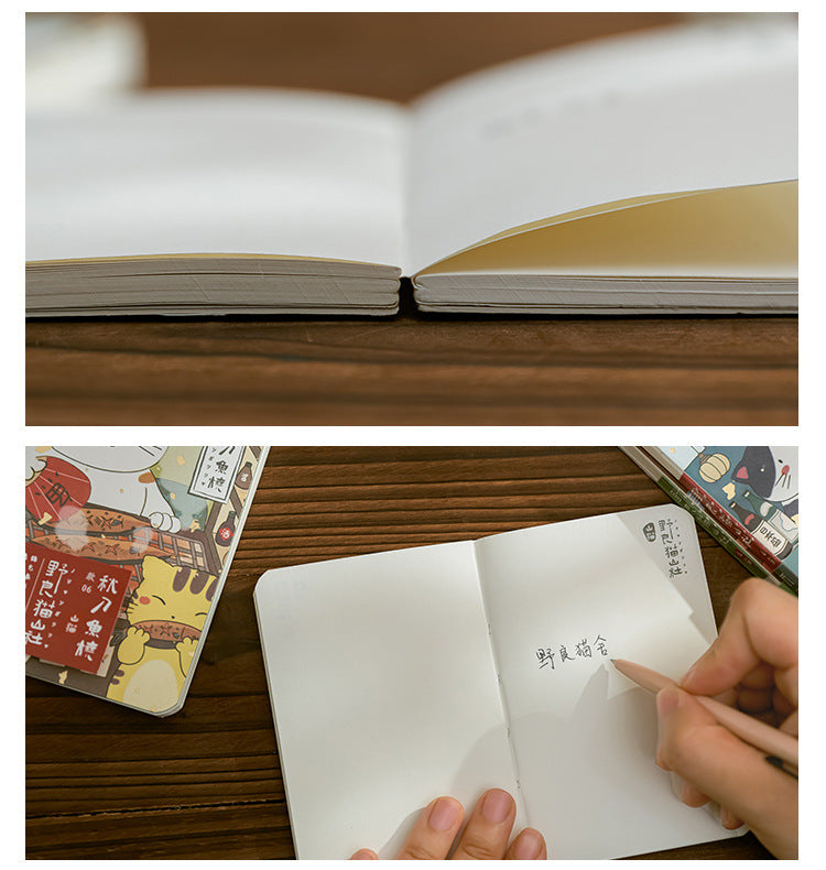 Gohobi Japanese Cat Magnetic Notebook, Monthly Planner, Study Notebook, Pocket Diary
