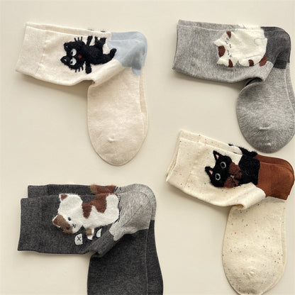Gohobi Fuzzy Big Cat Heel Socks