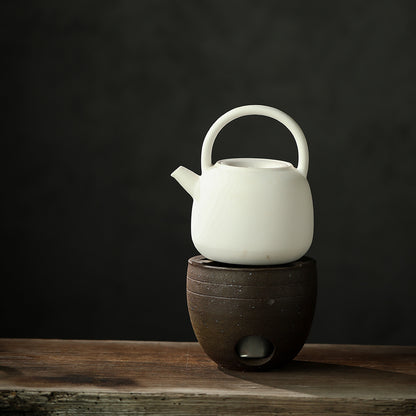Gohobi Ceramic Alcohol Lamp Tea Stove – Handmade Old Rock Clay Tea Warmer