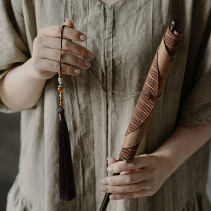 Gohobi Handwoven Bamboo Waist Fan