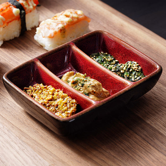 Gohobi Retro Creative Three-Compartment Plate