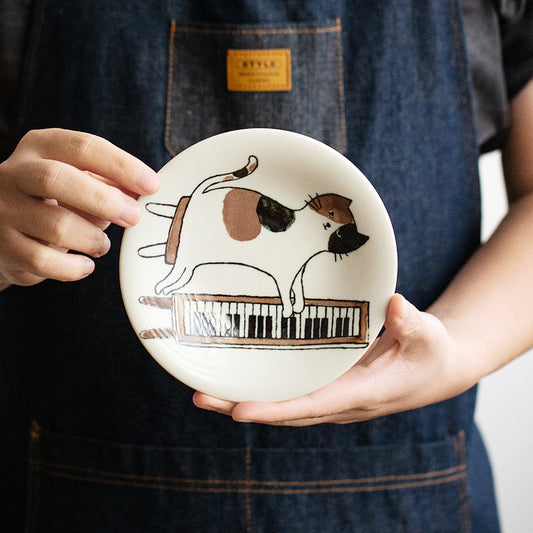 [Made In Japan] Gohobi Japanese Cats Plate