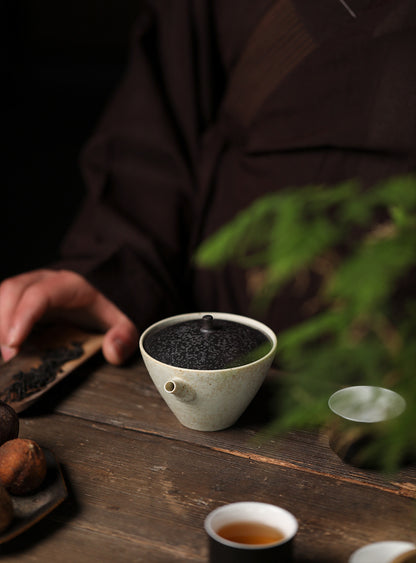 Gohobi Handmade Japanese Style Black and White Gaiwan