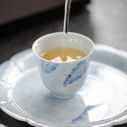 Gohobi Hand-Painted Banana Leaf Teacup