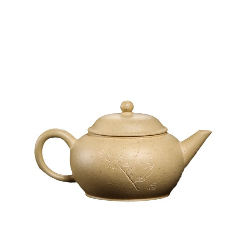 [Chingshui Tang 青水堂] Handmade Yixing Green Zisha Clay Xiaoping Teapot – 100ml Original Ore Benlu Caly with Inner Filter, Semi-Handmade Thin-Walled Gongfu Teapot