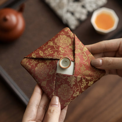 Gohobi Gaiwan Lid Brocade Fabric Cover