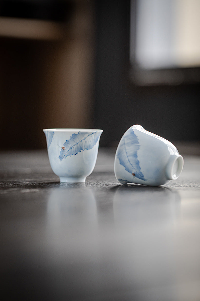 Gohobi Hand-Painted Banana Leaf Teacup