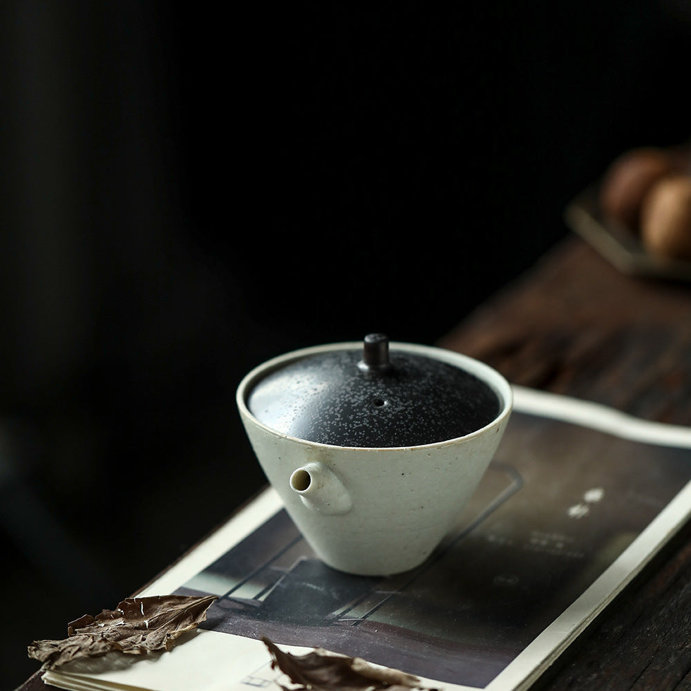 Gohobi Handmade Japanese Style Black and White Gaiwan