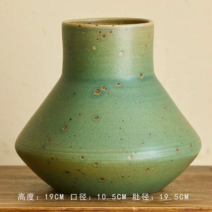 Gohobi Jingdezhen Retro Ceramic Hydroponic Vase – Antique Style Decorative Flower Vase for Home
