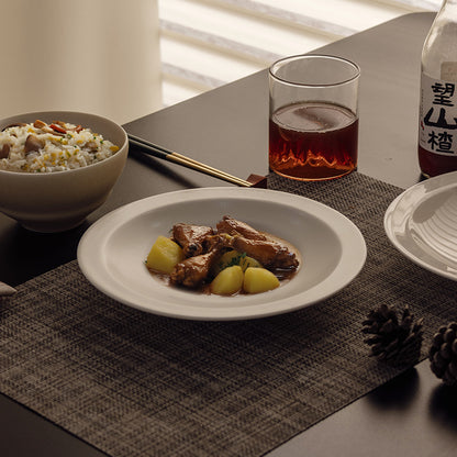 Gohobi Painted Gold Small-Foot Flat-Edge Plate