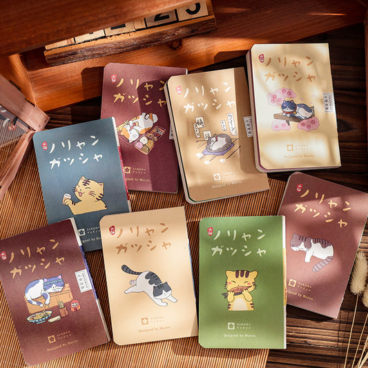 Gohobi Japanese Cat Magnetic Notebook, Monthly Planner, Study Notebook, Pocket Diary