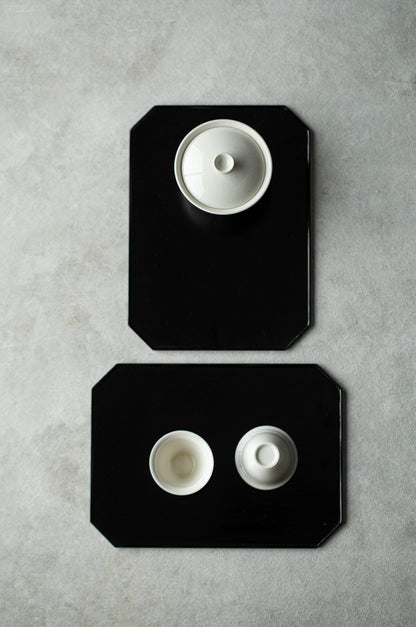 Plateau rectangulaire en fer noir style japonais Gohobi Wabi-Sabi 008