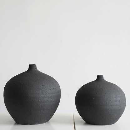 Gohobi Handmade New Chinese Style Coarse Pottery Vase