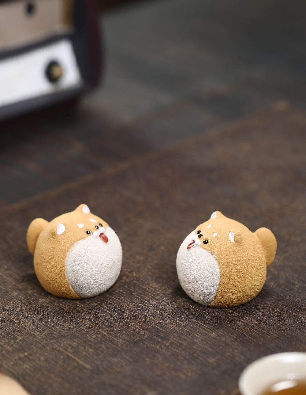 Gohobi Yixing Purple Clay Shiba Inu Tea Pet – Handmade Zodiac Dog Ornament