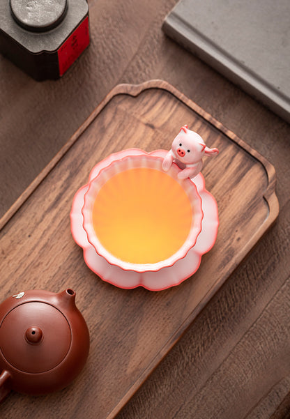 Gohobi Flying Pig Ceramic Teacup (tea coaster is sold separately)