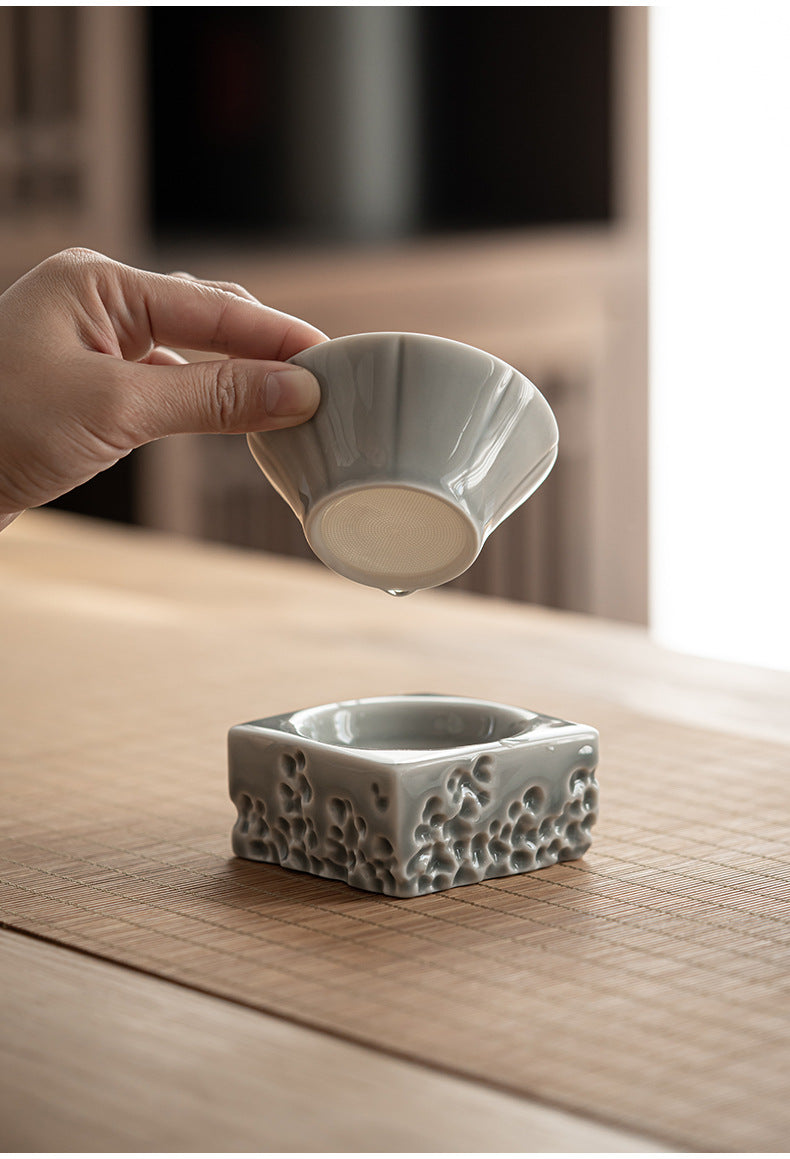 Gohobi Japanese Ice Gray Glaze Lake Stone Filter