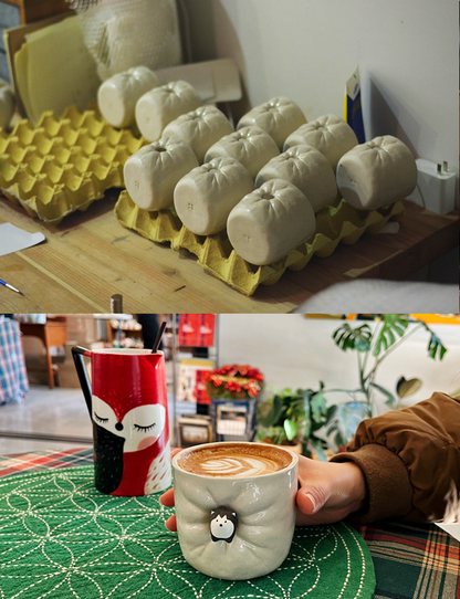 Gohobi x Little Diary Handmade Ceramic Animals Mugs