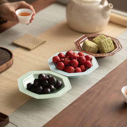 Gohobi Traditional Japanese Glazed Fruit Nuts Small Plate - Octagon 005