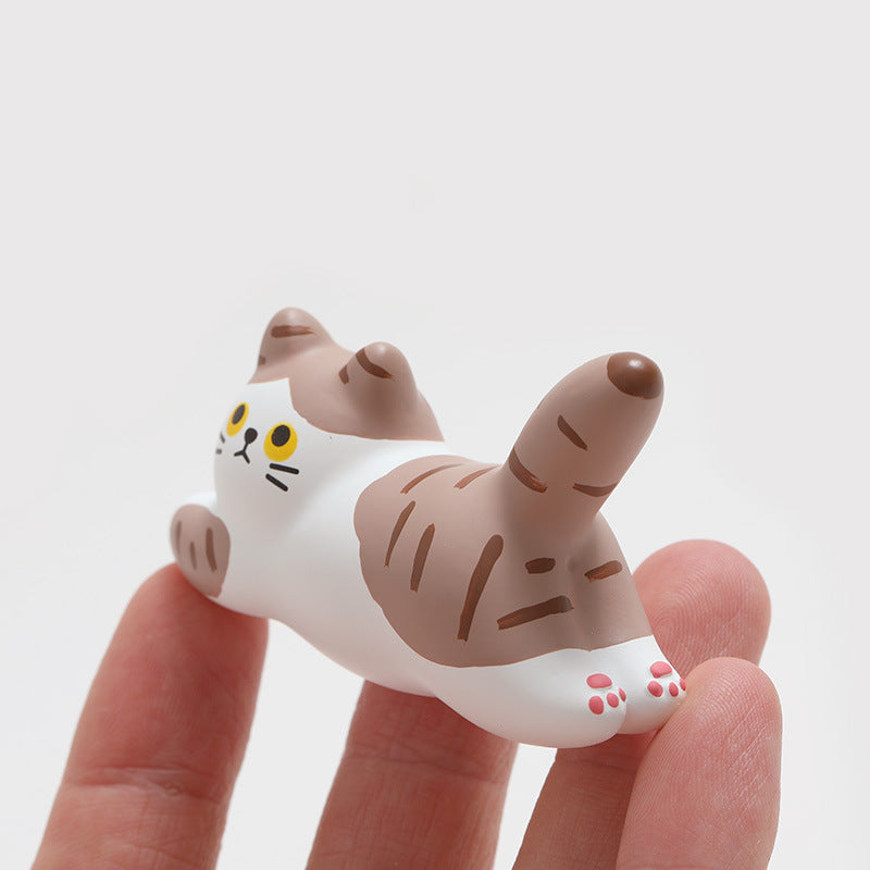 Gohobi Handmade Ceramic Cat Ornament Fridge Magnet