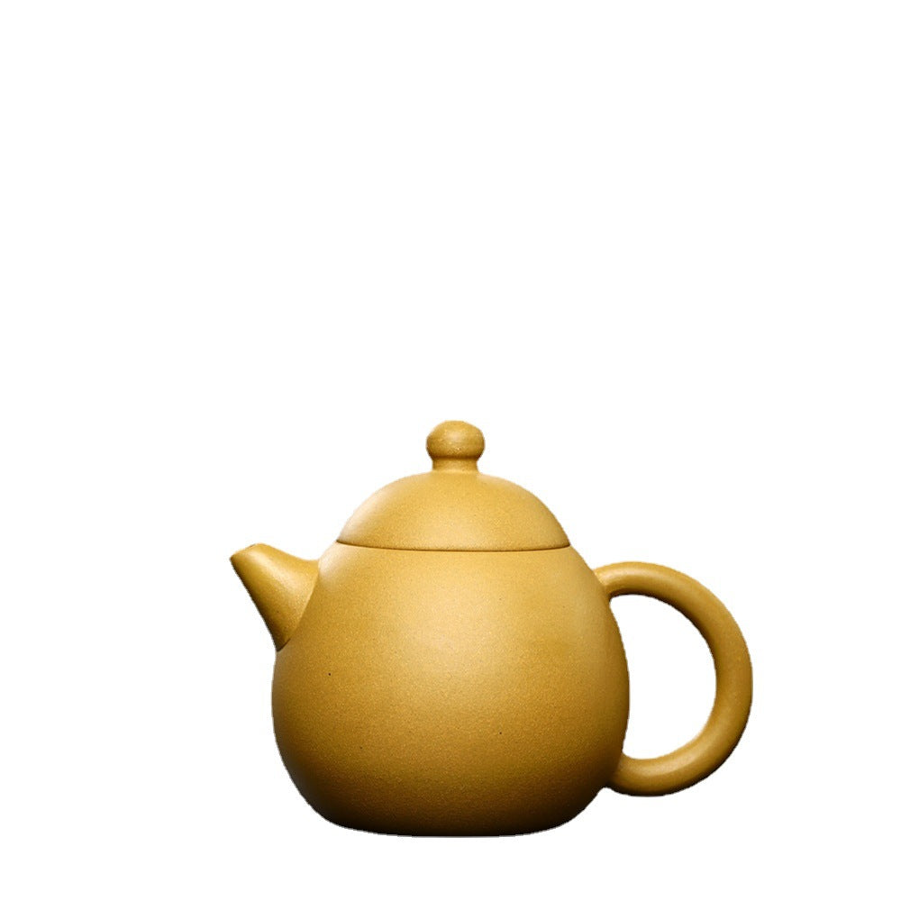 Théière en argile dorée de Yixing Gohobi en forme d'œuf de dragon