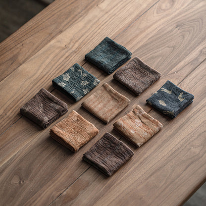 Torchon Gongfu en coton et lin teint à la main Gohobi