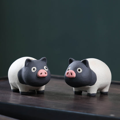 Roaring Gongtang purple sand tea pet pig ornament boutique can raise Jingtang pig personalized tea play tea table tea table tea set accessories