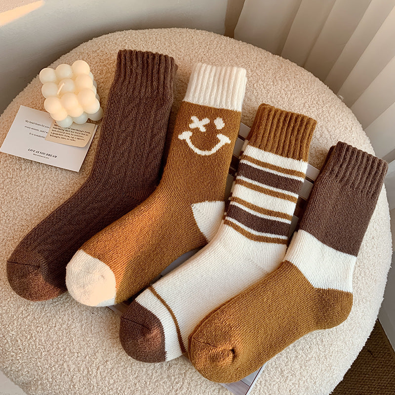 Gohobi Brown Autumn Socks