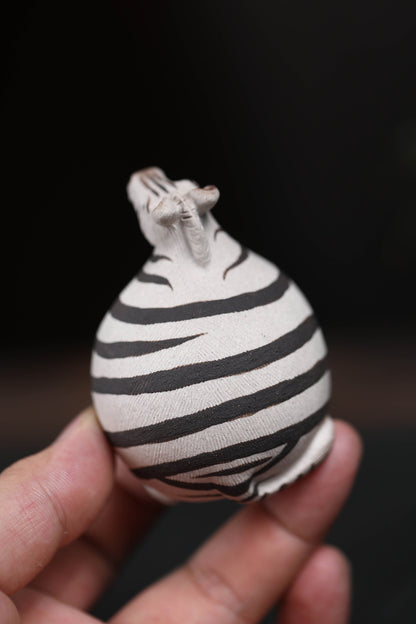 Gohobi Handmade Ceramic YiXing Clay Zebra Ornament Tea pet