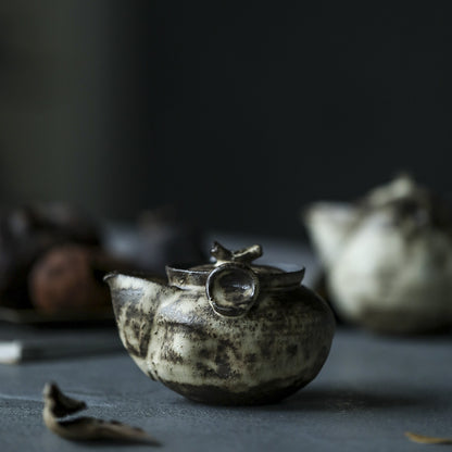 Gohobi Handmade Wood-fired Natual Ash Ceramic Gaiwan  Hohin Teapot