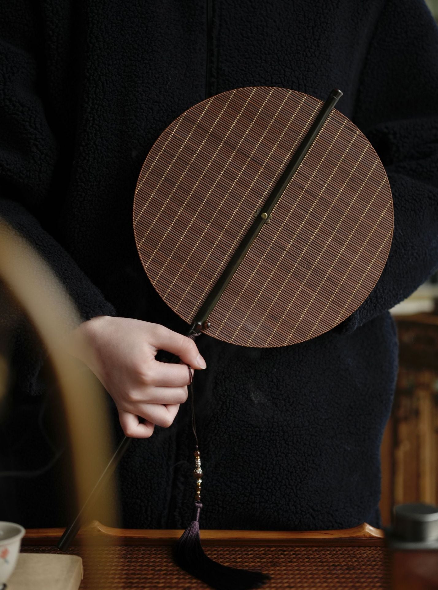Gohobi Handwoven Bamboo Waist Fan