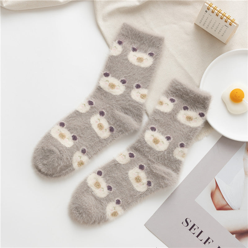 Gohobi Cute Animals Fleece Socks