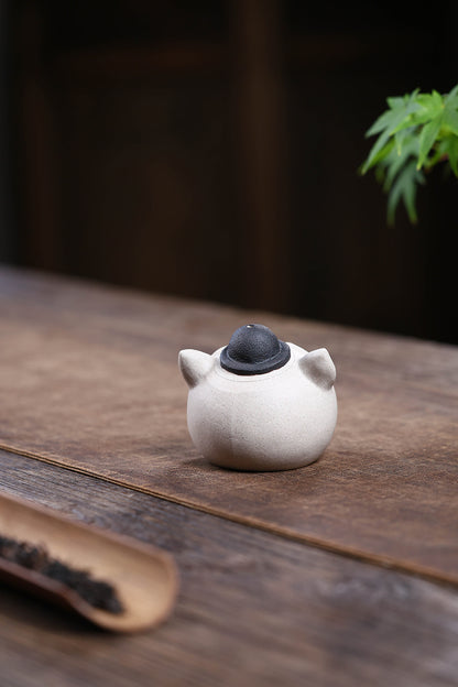 Gohobi Yixing Purple Clay Pig Head Teapot – Handmade Cute Pig Teapot