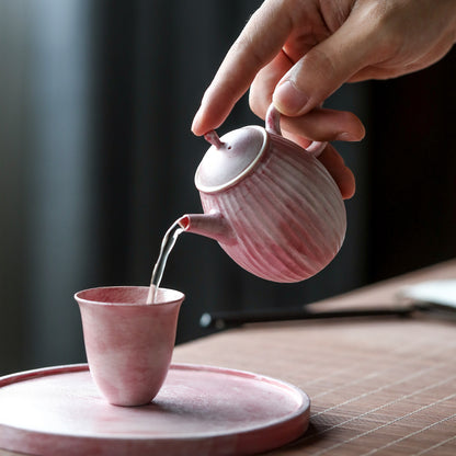 Gohobi Handmade Pink Paint Teapot