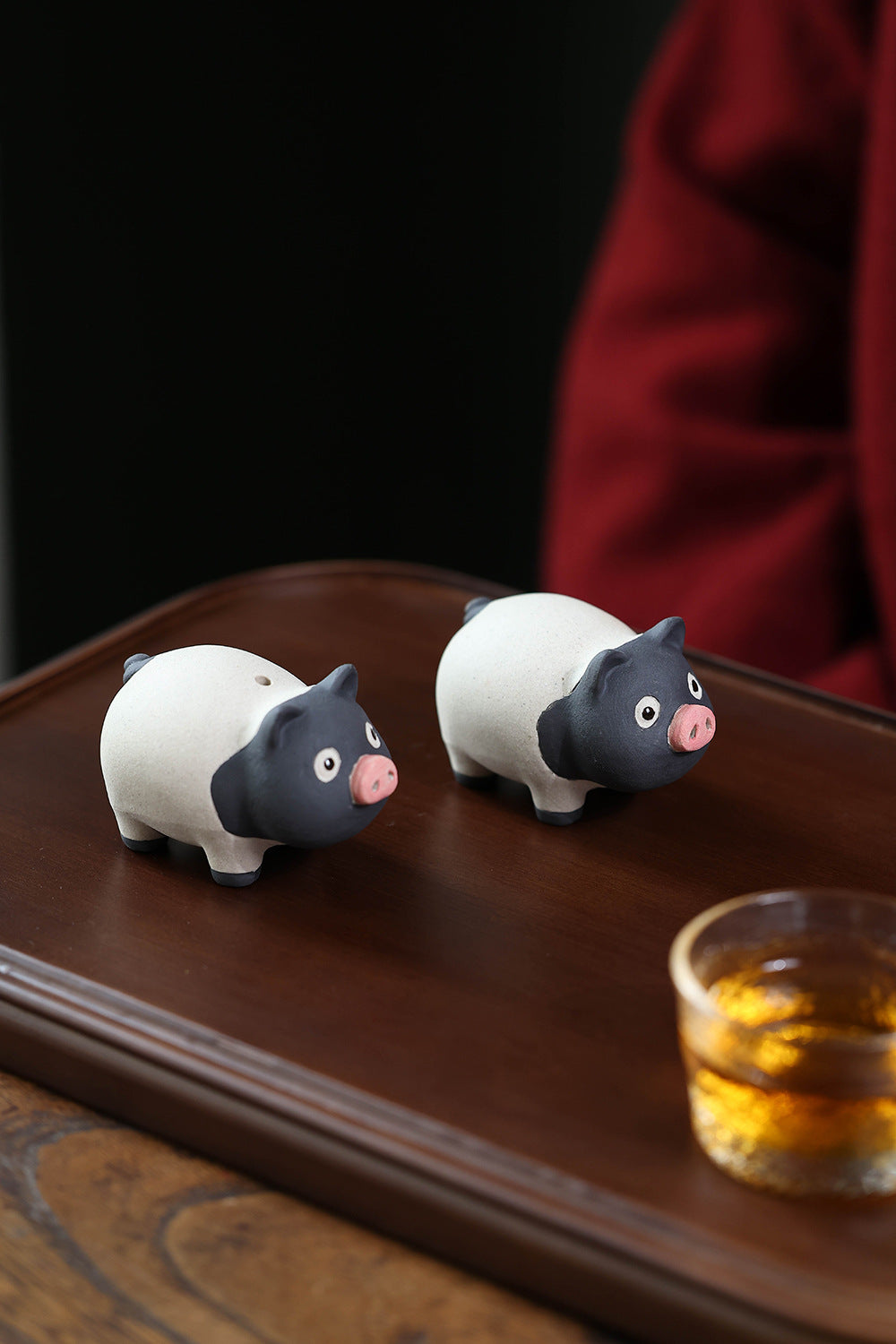Roaring Gongtang purple sand tea pet pig ornament boutique can raise Jingtang pig personalized tea play tea table tea table tea set accessories
