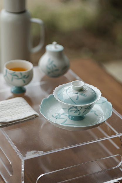 Gohobi Hand-Painted Gradient Orchid Gaiwan