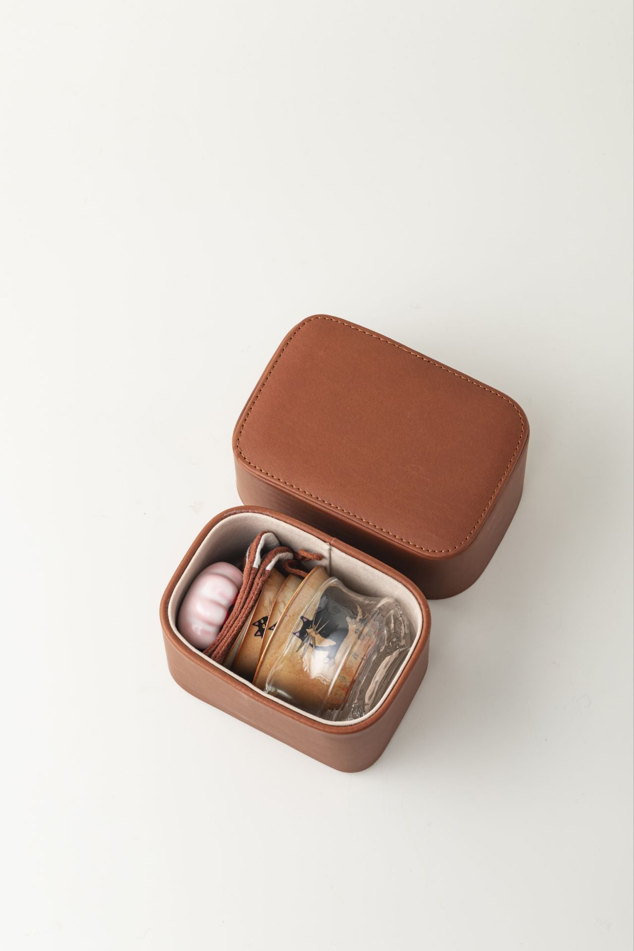 Gohobi Chi Wildcat Ceramic Travel Tea Set