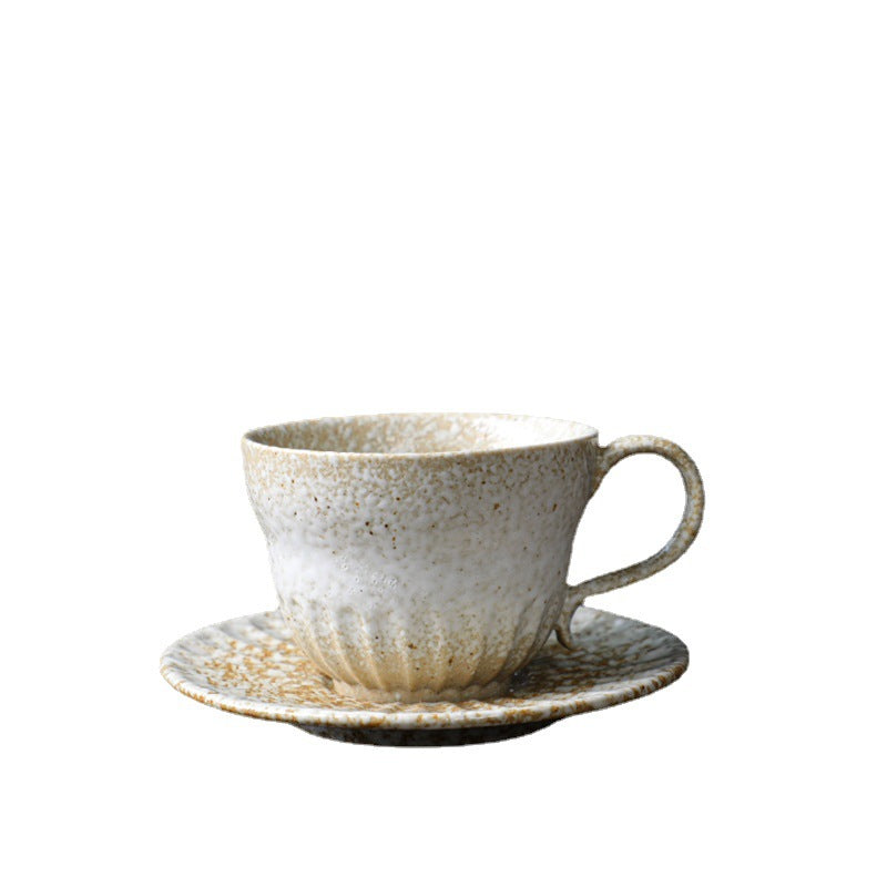 Gohobi Japanese Style Ceramic Coffee Mug with Saucer Set 001