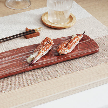 Gohobi Hand-Painted Rectangular Sushi Plate