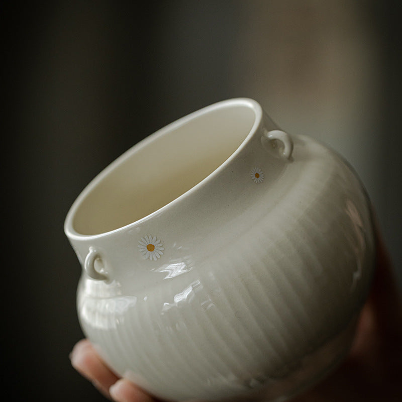 Gohobi Grass Ash Ceramic Jianshui Tea Wash Bowl