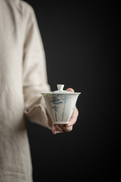 Gohobi Hand-Painted Bamboo Celadon Gaiwan