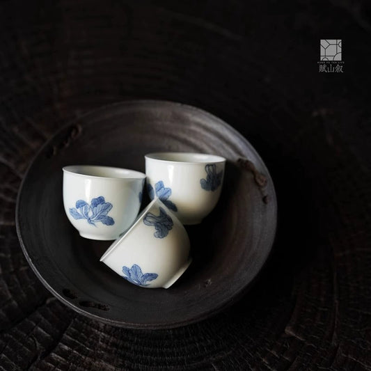 [賦山敘 x Gohobi] Blue and White "Cabbage" Small Tea Cup