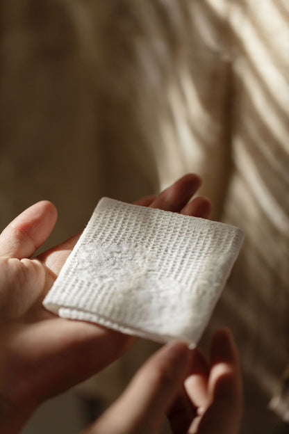 Torchon Gongfu double face en coton et lin gravé Gohobi