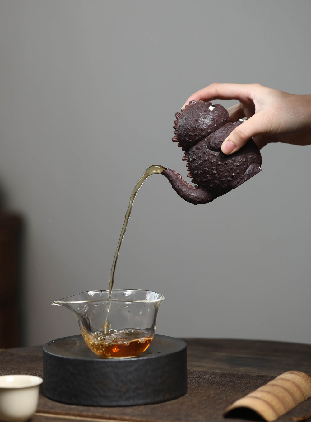 Gohobi Yixing Raw Ore Purple Sand Hand-Held Teapot