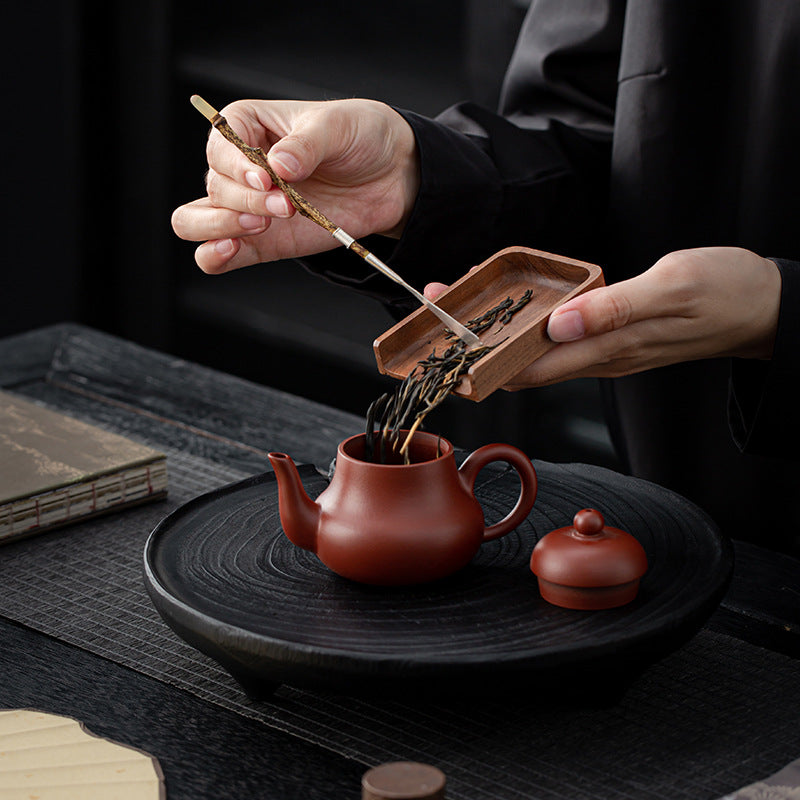 Gohobi Handcrafted Silver Bamboo Tea Scoop