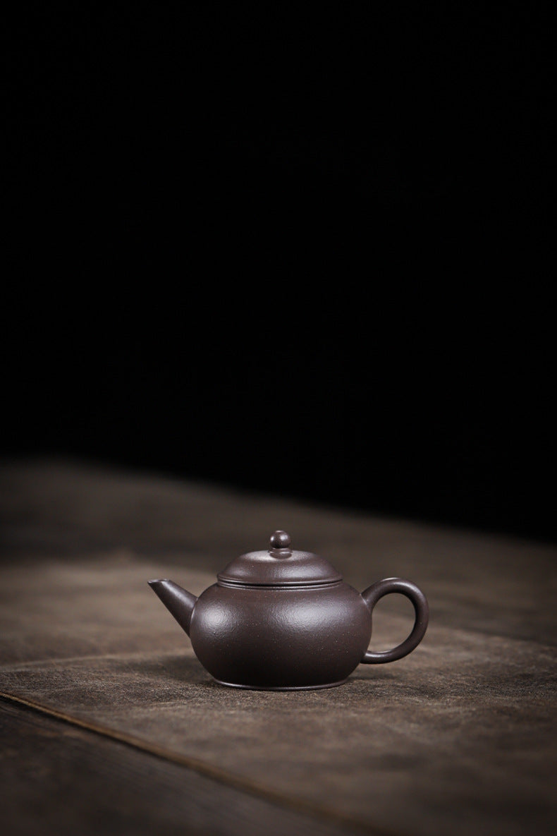 [Chingshui Tang 青水堂] Handmade Yixing Celadon Zisha Clay Shui Ping Teapot 100ml – Original Ore Tianqing Clay Thin-Walled Gongfu Tea Teapot with Built-In Filter
