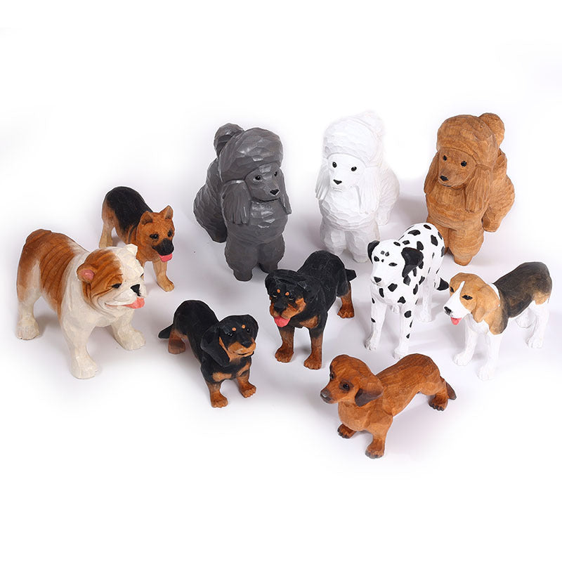 Gohobi Handcrafted Wooden Dogs Ornament