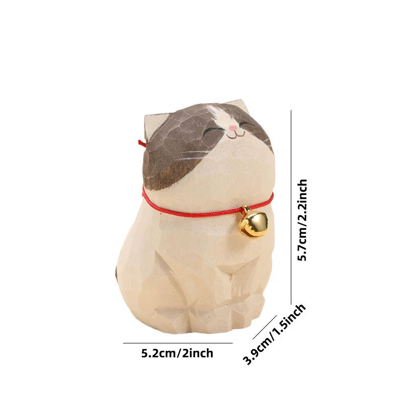 Gohobi Handcrafted Large Wooden Ragdoll Cat Ornament