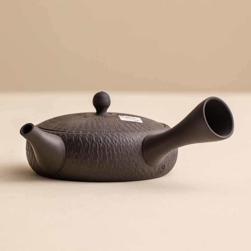 Gohobi Japanese Tokoraki Jade Glaze Side Handle Teapot – Retro Handmade Kyusu Tea Pot Coarse Pottery |Made in Japan