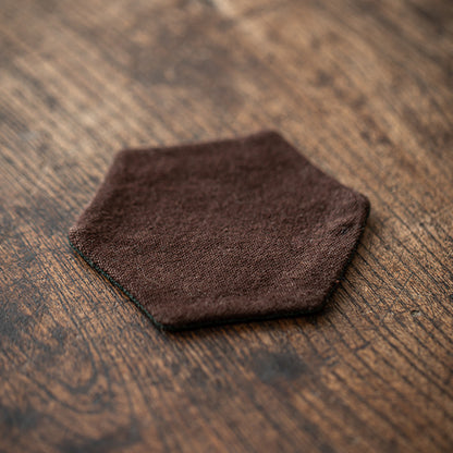 Gohobi Grass and Wood Tie-Dye Tea Coaster – Handmade Fabric Cup Holder Heat Insulation Pad