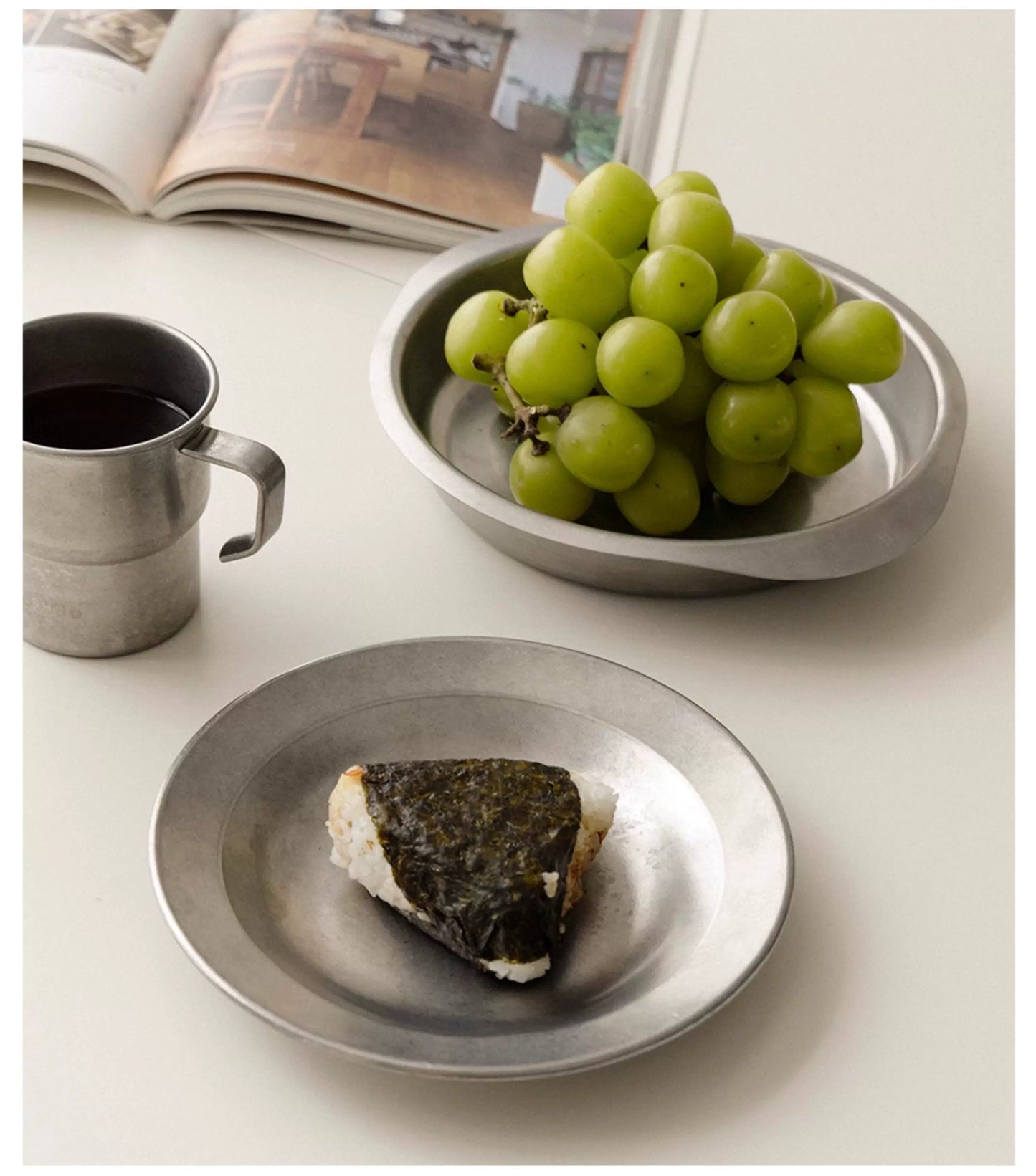 Gohobi American Retro Stainless Steel Camping Plate